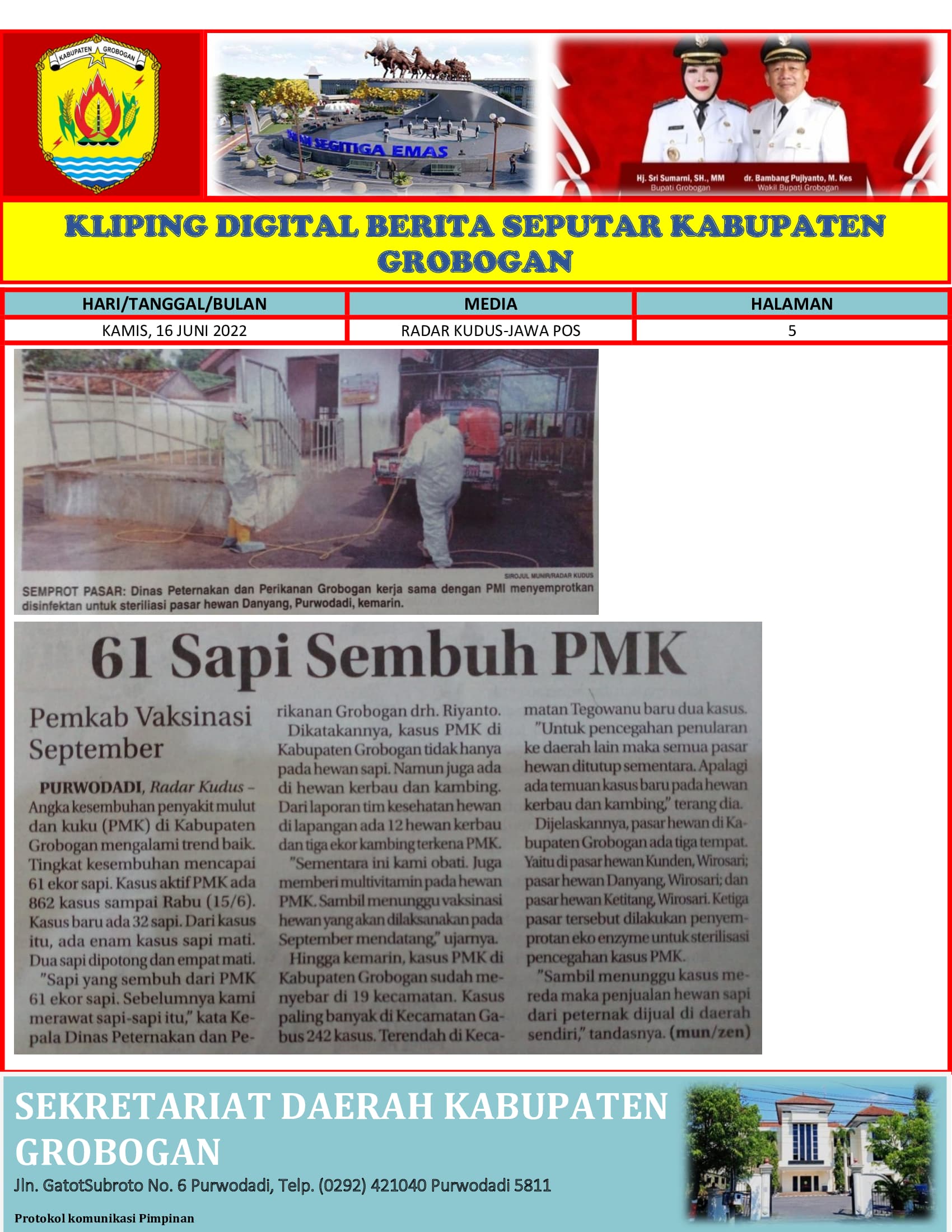 61 Sapi Sembuh PMK Radar Kudus 16062022