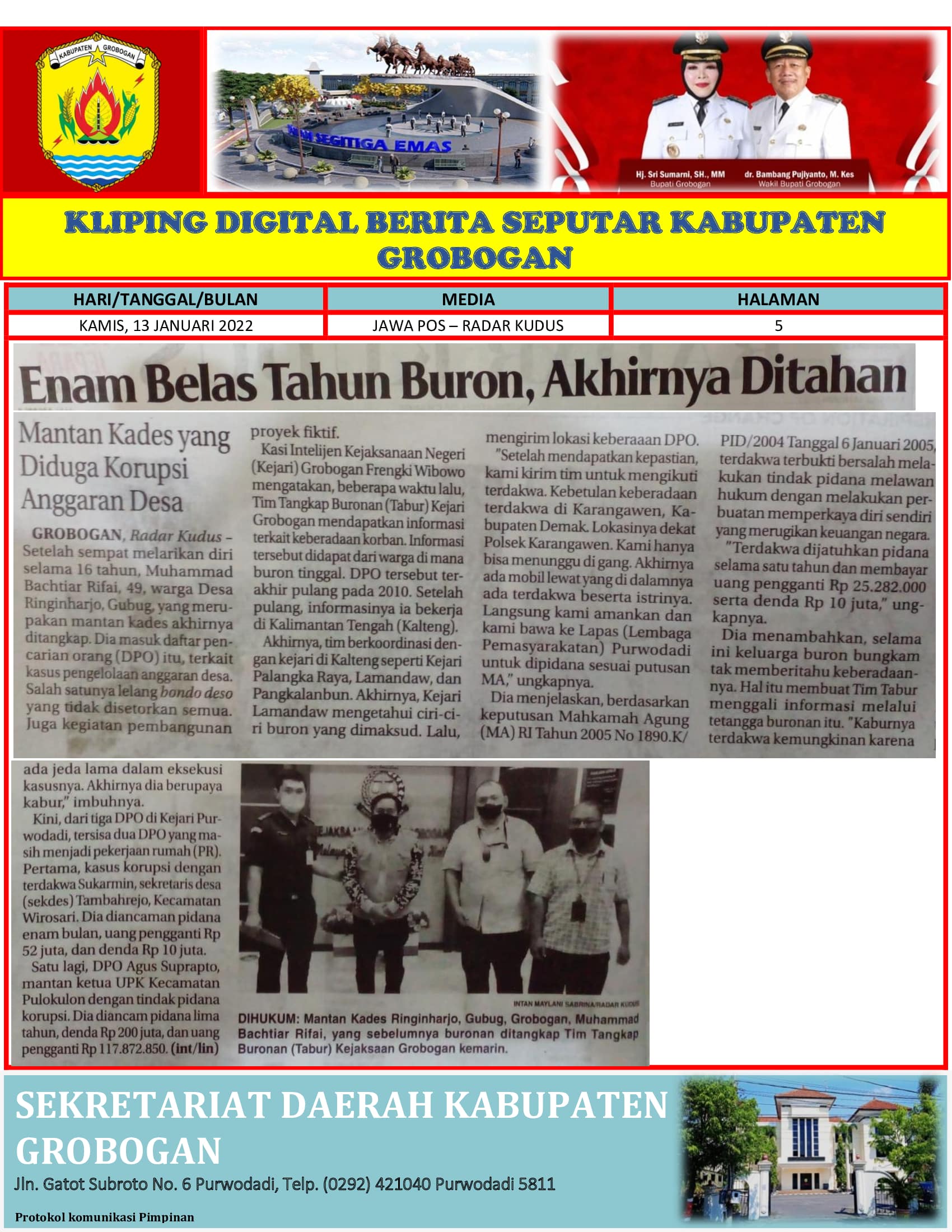 Enam Belas Tahun Buron Akhirnya Ditahan Radar Kudus 13012022