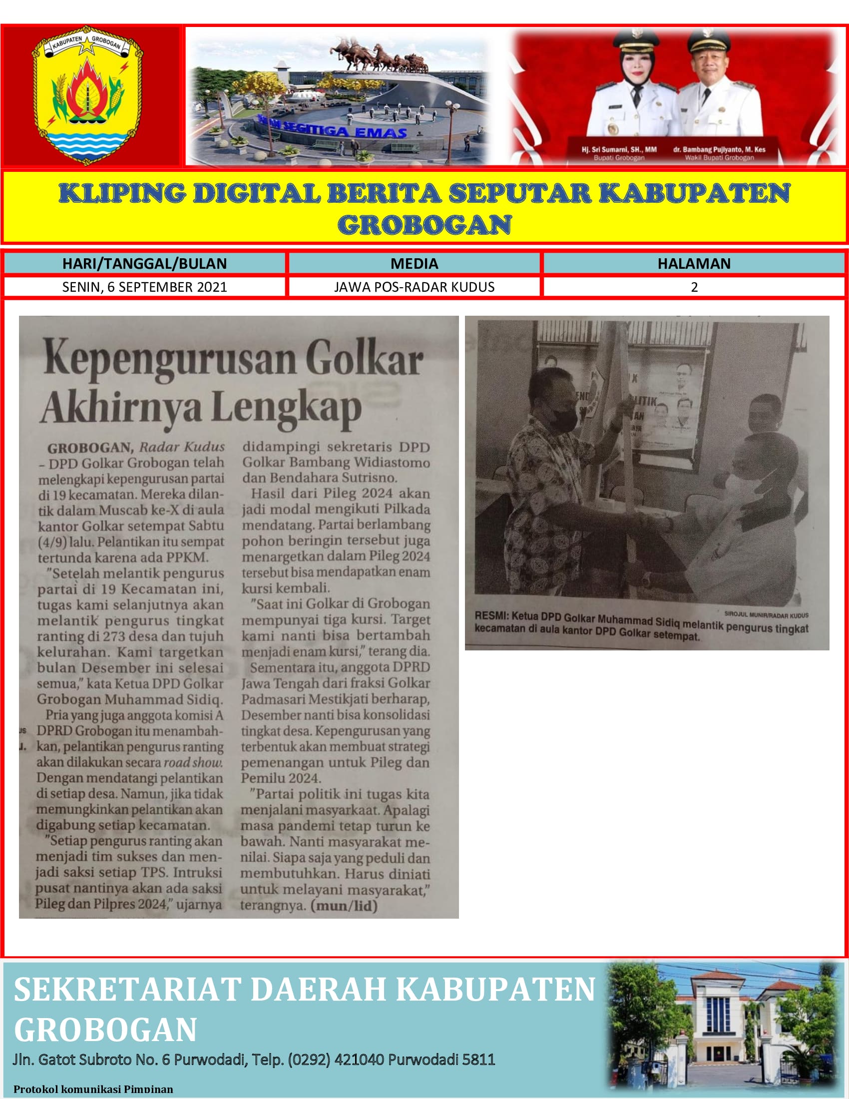 Kepengurusan Golkar Akhirnya Lengkap Radar Kudus 06.09.2021