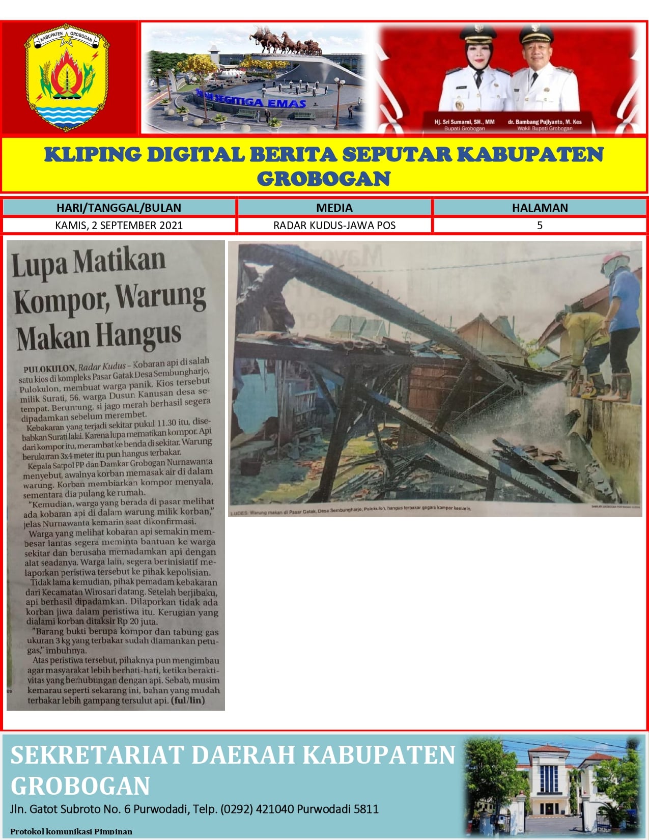 Lupa Matikan Kompor Warung Makan Hangus Radar Kudus 2.09.2021