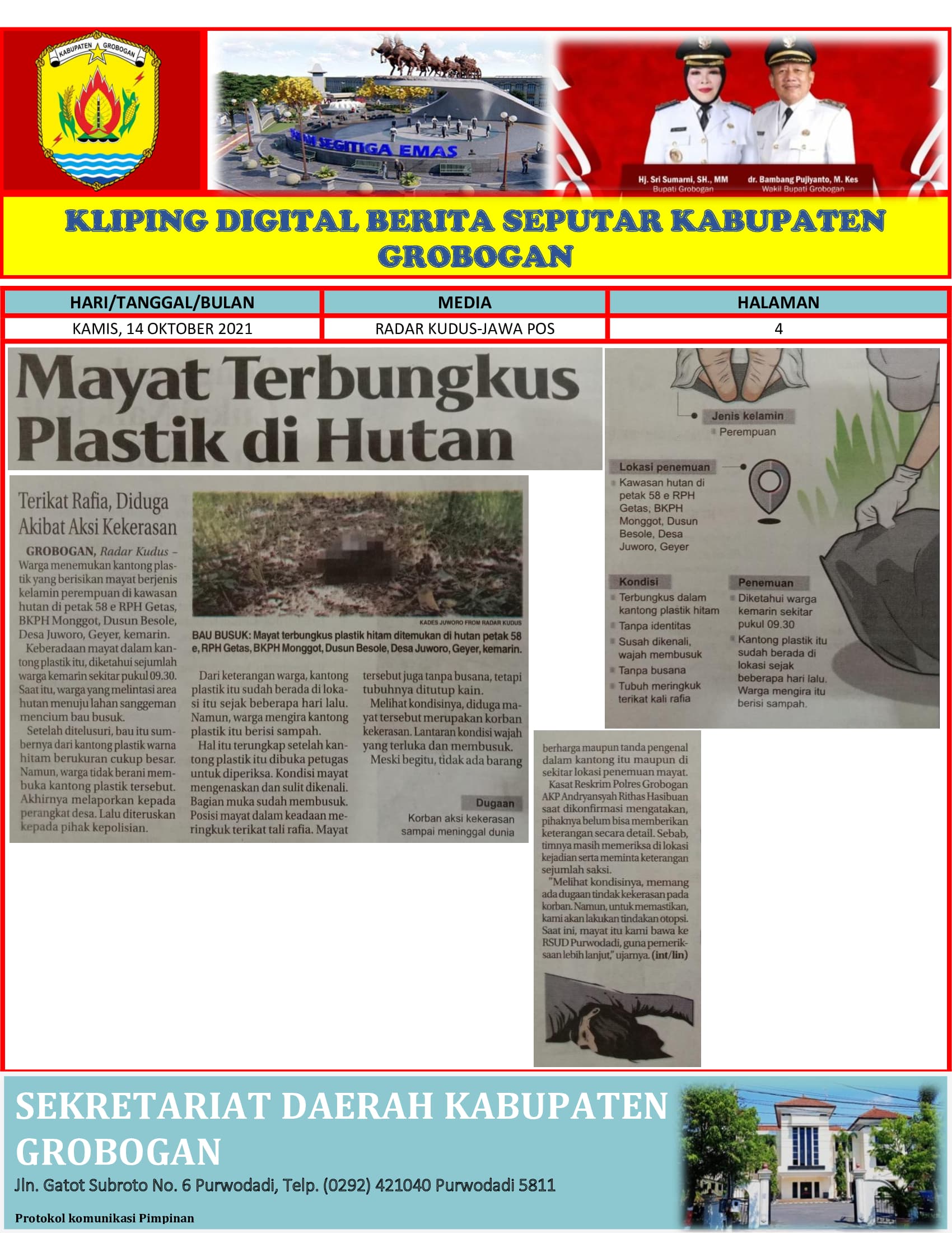 Mayat Terbungkus Plastik di Hutan Radar Kudus 14.10.2021