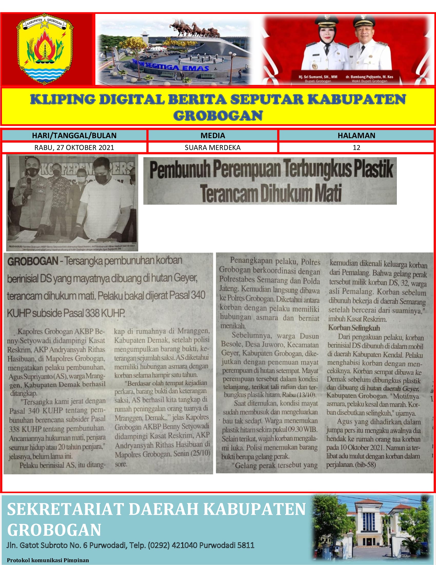 Pembunuh Perempuan Terbungkus Plastik Terancam Dihukum Mati Suara Merdeka 27.10.2021