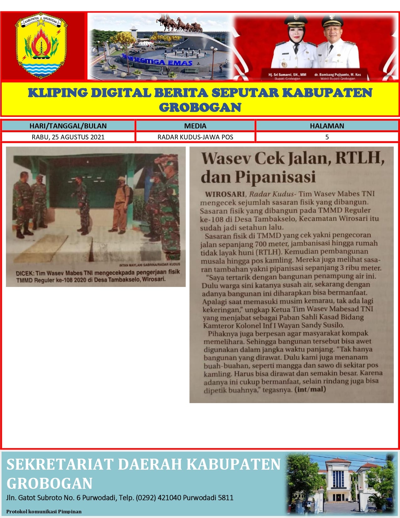 Wasev Cek Jalan RTLH dan Pipanisasi Radar Kudus 25.08.21 min