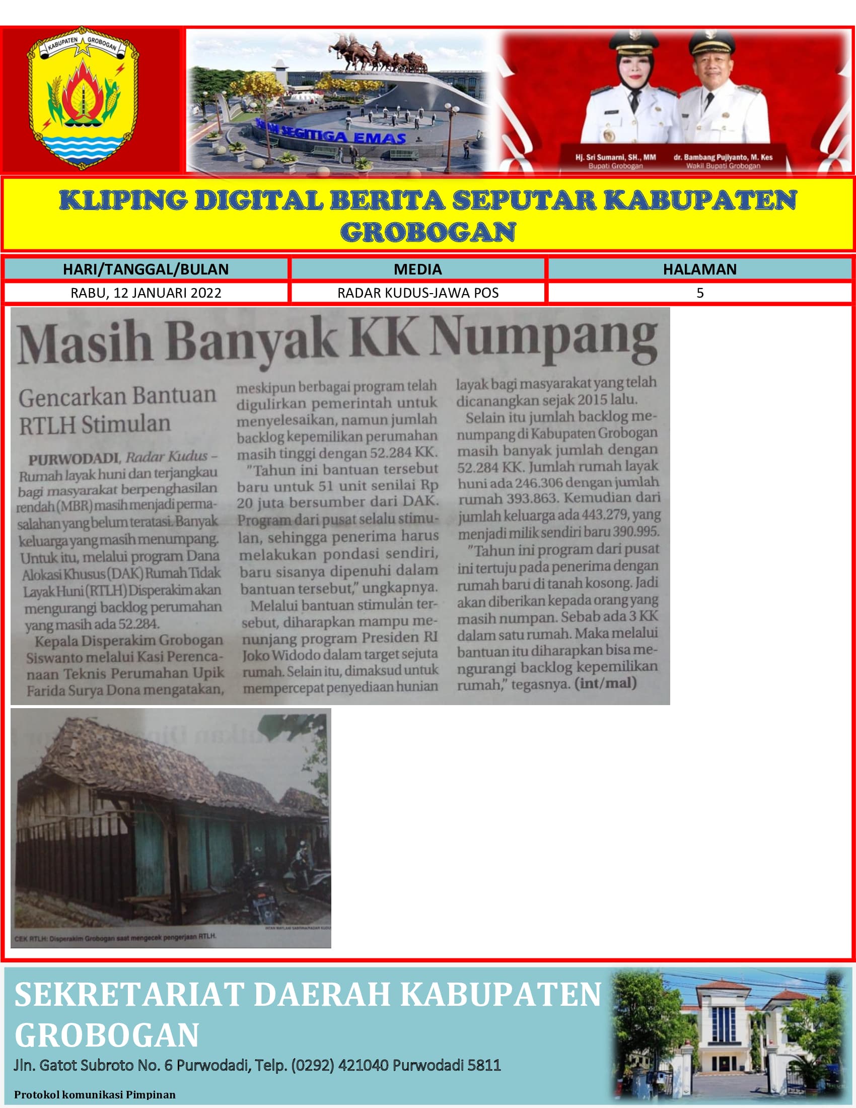 Masih Banyak KK Numpang Radar Kudus 12 01 2022
