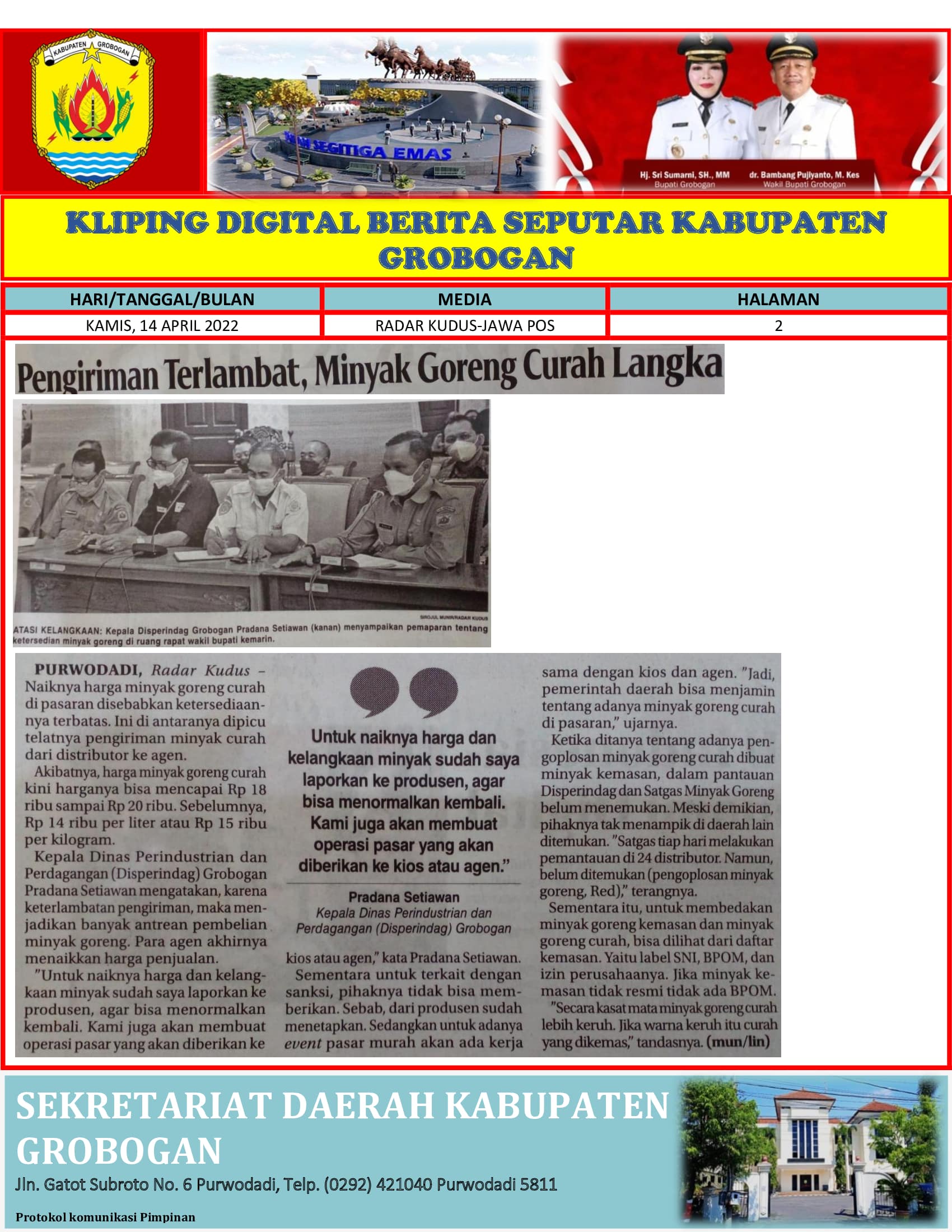 Pengiriman Terlambat Minyak Goreng Curah Langka Radar Kudus 14042022
