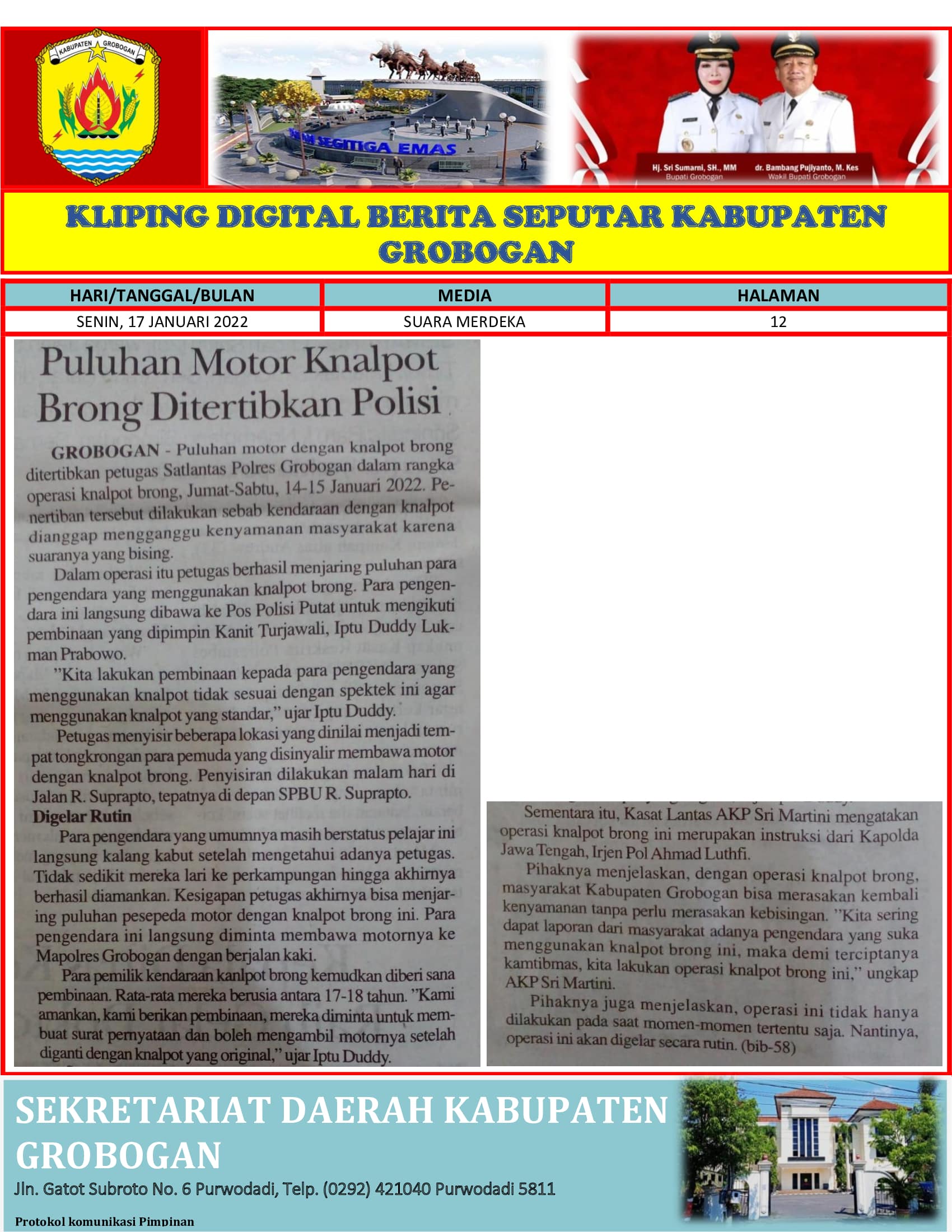 Puluhan Motor Knalpot Brong Ditertibkan Polisi Suara Merdeka 170122